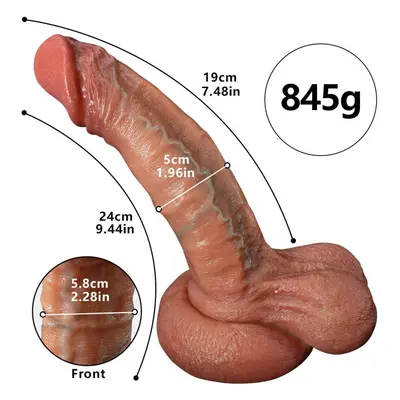 Skin Color Meat King Pro Double Liquid Silicone Artificial Penis Makeup Female Masturbator Thick