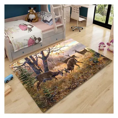 (as the picture, 160cm x 200cm) Deer Area Rugs Bedroom Floor Mats Carpets Floor Mat Carpet Rug A