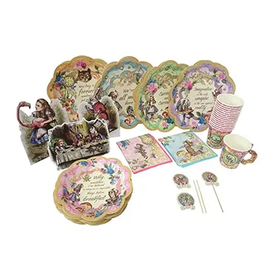 Alice In Wonderland Party Supplies Set Great For Mad Hatter Tea Party Plates Cups Napkins Decor