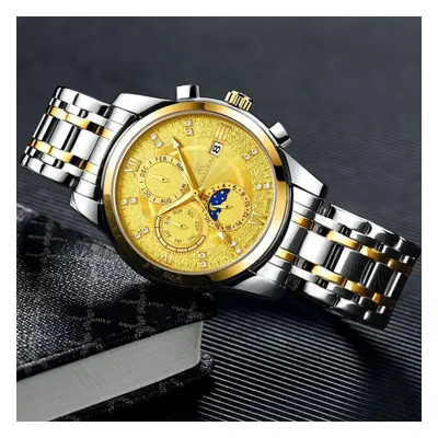 (gold) Weisikai 5008b Men Watches New Top Brand Luxury Men&apos;s Watch With Box Waterproof Lumi