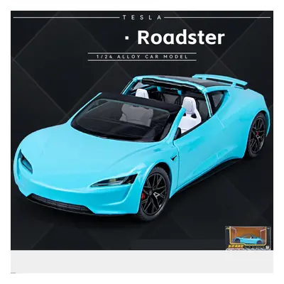 (blue, 1/24-19.7x8x5.3cm) 1/24 Scale Roadster Diecast Car Model Toy, Pull Back Toy Vehicle With 