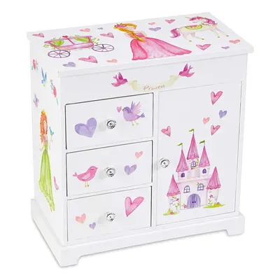 Jewelkeeper Unicorn Musical Jewellery Box with Pull-out Drawers, Fairy Princess and Castle Desig