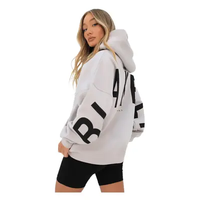 (White, = UK/AU = EU 38) Women Blakey Print Hoodie Hooded Sweatshirt Pullover Loose Casual Sport