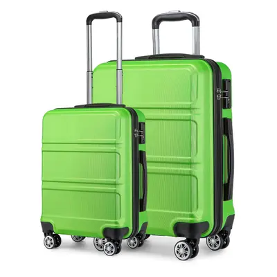 (Apple Green) PCS Luggage Set 24''+28'' Lightweight ABS Hard Shell Trolley Travel Case