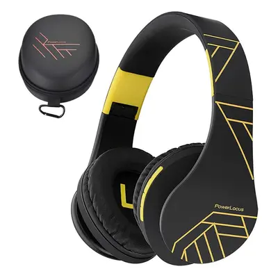 (Black/Yellow) Bluetooth Over-Ear Headphones, Wireless Stereo Foldable Headphones Wireless and W