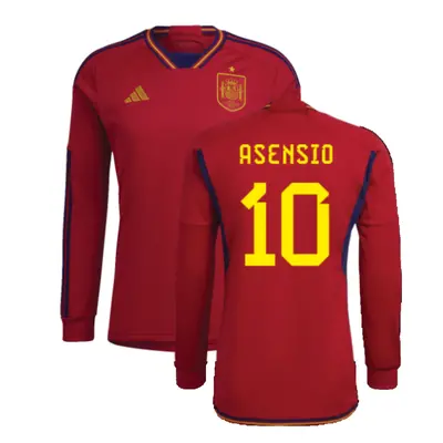 (L) Spain Long Sleeve Home Shirt (ASENSIO 10)