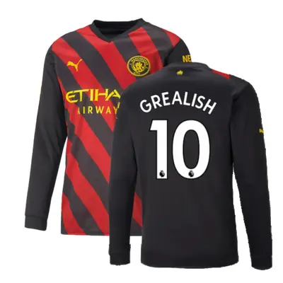 (M) Man City Long Sleeve Away Shirt (GREALISH 10)