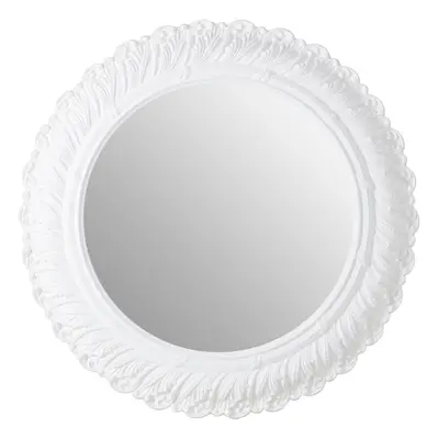 Premier Housewares Antique White Small Acanthus Leaf Wall Mirror