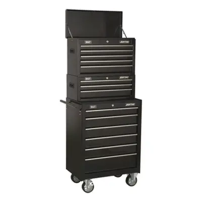 SEALEY - AP22BSTACK Topchest, Mid-Box & Rollcab Drawer Stack - Black