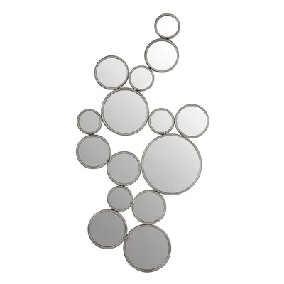 Premier Housewares Zariah Large Silver Multi Circle Wall Mirror