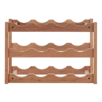 Premier Housewares Wine Rack Walnut Wood Wine Racks Spacious Bottle Rack Tiered Wine Rack Free S