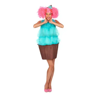 Women's turquoise cupcake costume