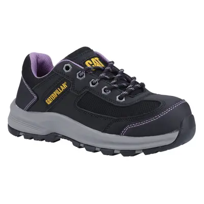 (Black, (Adults')) Caterpillar Elmore PVC Black/Lilac Safety Trainers