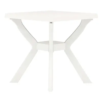 vidaXL Bistro Table Plastic White 70x70x72cm Dining Table Outdoor Garden Desk