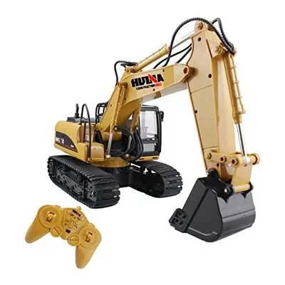 Fisca Remote Control Excavator RC Construction Vehicles Channel 2.4G Full Function Digger Toys w