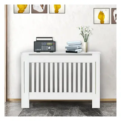 (S:82x78x19cm) Radiators Cover MDF Radiator Heating Cover Vertical Slat Radiator Shelf for Livin