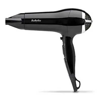 BaByliss Power Smooth 2400W Hair Dryer, Black, Fast, lightweight, ionic dryer