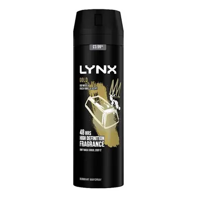 Lynx Deodorant Bodyspray Gold ml (Case of x 200ml)