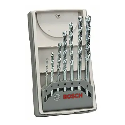 Bosch 2607017079" Cyl-1" Masonry Drill Set, Silver, mm, 7-Piece