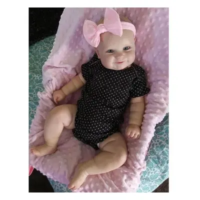 (as the picture, 50cm) 50/60cm Reborn Baby Doll Toddler Real Soft Touch Maddie With Hand-drawing