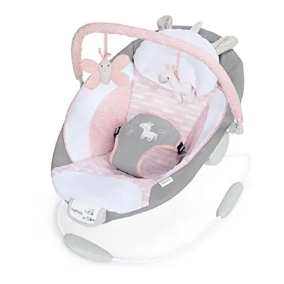 Ingenuity, Cradling Baby Bouncer Seat Flora the Unicorn, Ultra-Plush Padded Chair with Vibration