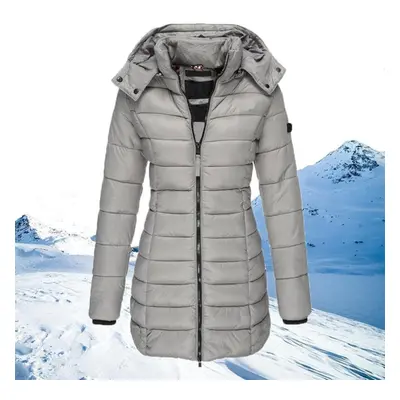 (grey, S) Women&apos;s Slim-fit Winter Windproof And Warm Cotton Jacket