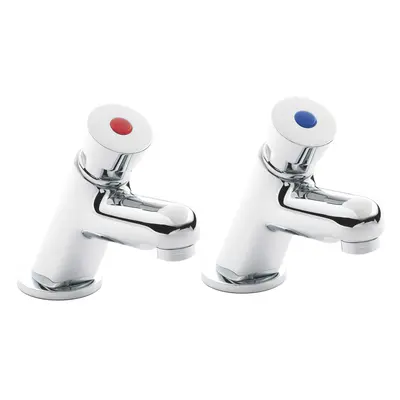 Push Button Basin Taps - Chrome