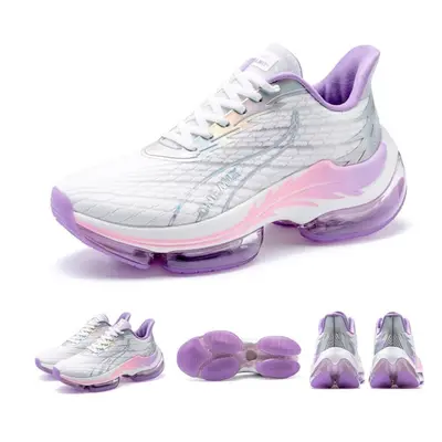 (Light Purple, 35) ONEMIX Fashion Running Shoes for Men Air Cushion Athletic Couple Trainers Spo