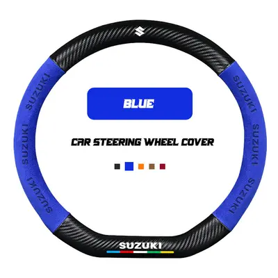 (D Blue) Car Steering Wheel Cover for Suzuki Swift Grand Sport Vitara Sx4 Ignis Baleno Jimny Sam