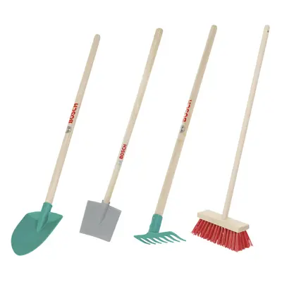 Theo Klein Bosch Garden Tool Set I Consisting of shovel, leaf rake, rake and broom I Toys for ch