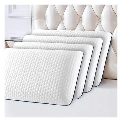 (4 Pack) Bedbric Memory Foam Pillow Deluxe Soft White