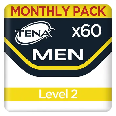 TENA Men Absorbent Protector, Level 2, for Moderate Bladder Weakness, Monthly Pack of Incontinen