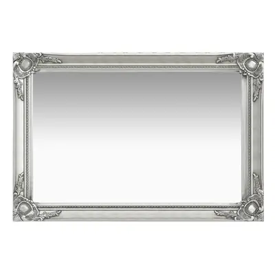 vidaXL Wall Mirror Baroque Style 60x40 cm Silver Hanging Mirror Antique Mirror