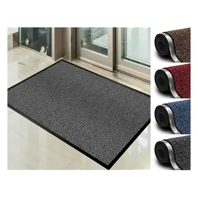 (120x180 cm, Grey) Dirt Trapper Mat, Rubber Door Mat Indoor Non Slip Mat