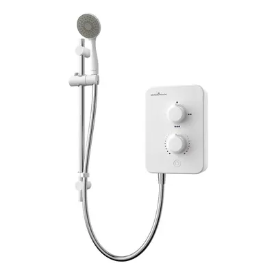 Gainsborough Slim Mono 9.5kW Electric Shower White Spray Head Handset Bathroom