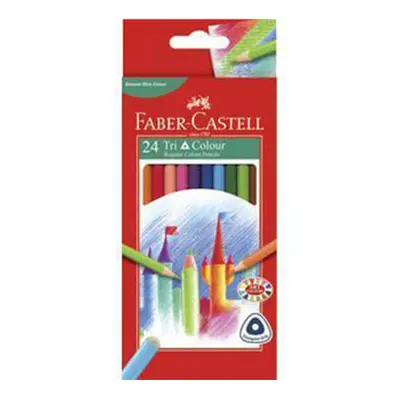 (24pk) Faber-Castell Triangular Grip Coloured Pencils