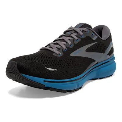 Brooks Men's Ghost Neutral Running Shoe - Black/Blackened Pearl/Blue - Medium