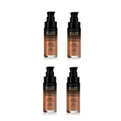 Milani Conceal And Perfect In Foundation + Concealer Chestnut 30ml x4