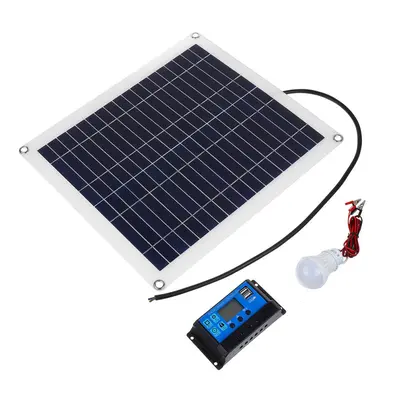 Monocrystalline Solar Panel Solar Powered Panel Kit 2Pcs 5W Bulb With 10A Solar Controller