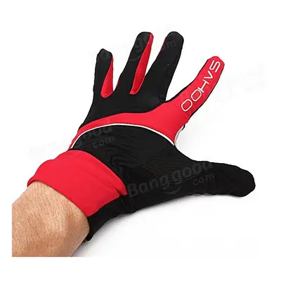 (Red, L) Cycling Bicycle Shock Absorbing Tough Screen Gloves