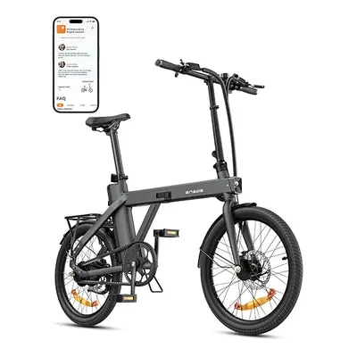 (Black) ENGWE P20 Electric Bike with App V 9.6 Ah Battery up km Folding Bike W Motor Max km/h, E