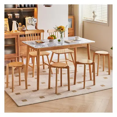 4PCS Anti Slip Round Stools Modern Footpads Kitchen Dining Chair