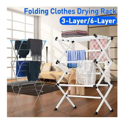 3 Tier Heavy Duty Clothes Airer Dryer Laundry Horse Drying Rack Indoor Outdoor