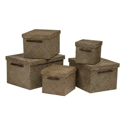 Premier Housewares Pandanus Black/Natural Storage Boxes