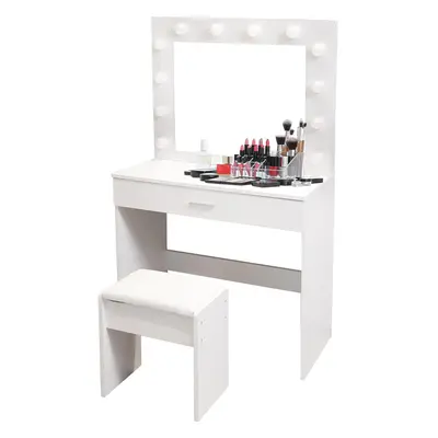 Hollywood Dressing Table Set with Hollywood LED Lights Mirror