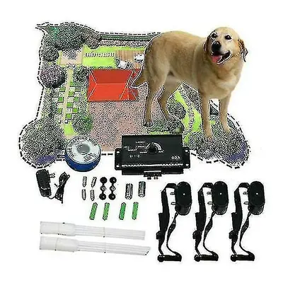 Waterproof Electric Dog Fence With Training Collar/invisible Electric Dog Fence Three Dog-aleko