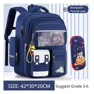 (blue, B) New Ultra Lightweight Schoolbag For Pupil Student Pcs Set Children Book Bag Grade To U