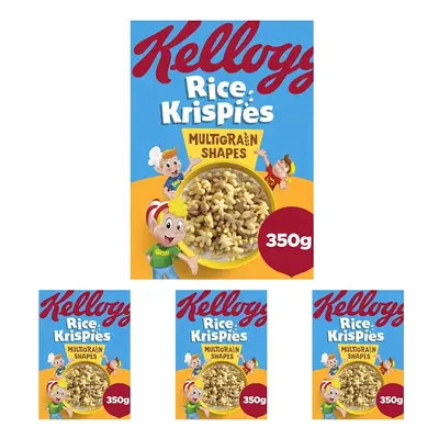 Kellogg's Rice Krispies Multigrain Shapes Breakfast Cereal Box, 350g (Pack of 4)