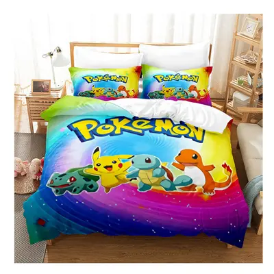 (Pattern 01, King) Pokemon Pikachu Bedding Single Double Duvet Covers