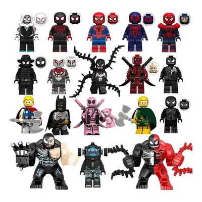 18PCS Spider Man Venom Minifigures Toys Fit Lego